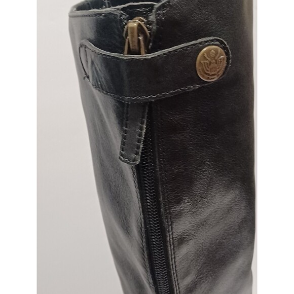 Sam Edelman Penny Leather Knee-High Riding Boots Black Size 9 - Picture 7 of 10